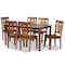 Baxton Studio Luisa Modern and Contemporary Transitional Walnut Brown Finished Wood 7-Piece Dining Set 178-11383-10520-Zoro - alternate 6